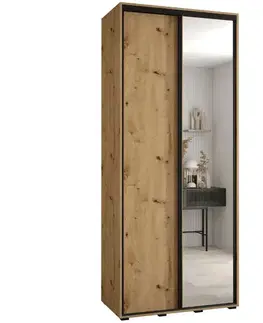 Šatníkové skrine Skriňa 45 Canaris 3 120 artisan/čierna