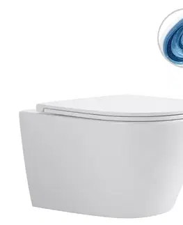 Záchody CERANO - WC závesné Toluco, Vortex - bez sedátka - biela lesklá - 50x36 CER-667763
