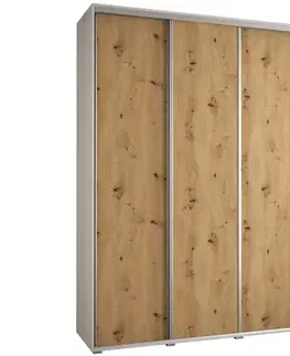 Šatníkové skrine Skriňa 45 Canaris 1 180 biela/artisan/silver