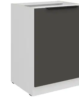 Kuchynské skrinky stojace Kuchynská skrinka Aria-Gr/Wh Anti Fingerprint 60d 1f Bb