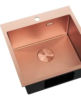 Kuchynské drezy MEXEN MEXEN - Solix oceľový drez 1-bowl 500 x 500 mm, meď HC 6407501000-65HC