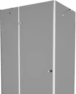 Vane MEXEN/S - Roma sprchovací kút 100x110, grafit, chróm + biela vanička so sifónom 854-100-110-01-40-4010