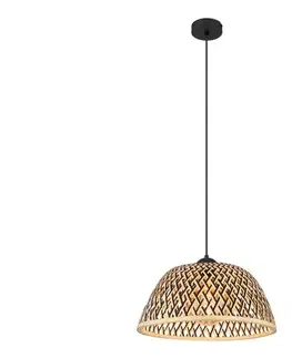 Svietidlá Globo 15767H1 - Luster na lanku COLLY 1xE27/15W/230V bambus 15767H1