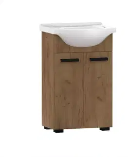 Nábytok do kúpeľne Kúpeľňová zostava Plain 50 2D nohy Dub Craft