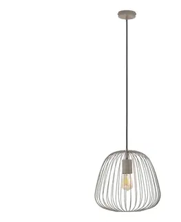 Svietidlá  Závesný luster na lanku OVELLA 1xE27/15W/230V pr. 36 cm béžový W-KM 1369/1 LMH-B