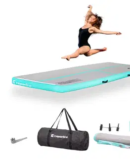 Žinenky Airtrack inSPORTline Airstunt 300x100x10 cm bielo-modrý