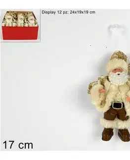 Vianočné dekorácie MAKRO - Santa 17cm rôzne druhy