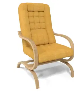 Nábytok do obývačky Kreslo Grześ Brego 68, prírodné drevo