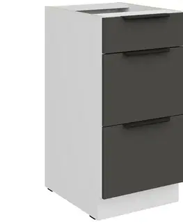 Kuchynské skrinky stojace Kuchynská skrinka Aria-Gr/Wh Anti Fingerprint 40d 3s Bb
