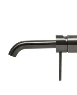 Kúpeľňové batérie Umývadlová batéria SAT Aurum vrátane podomietkového telesa brúsený gun metal SATBAUR101BGM SATBAUR101BGM