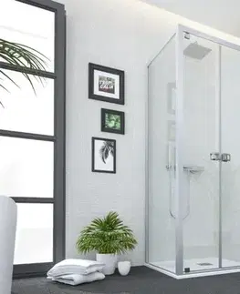 Sprchovacie kúty FORTE - Sprchové dvere DECO N2B - FARBA rámu - Hliník ossidato, Rozmer A - 80, Výplň - Číre bezpečnostné sklo - 6 mm BDE452348103