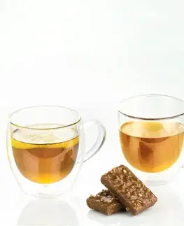 Hrnčeky a šálky Kinekus Hrnček sklo dvojstenný, MIA, objem 100ml, s uškom, sada 2ks