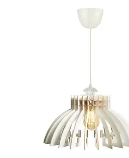 Svietidlá  Luster na lanku 1xE27/60W/230V biela pr. 39 cm 390FLH1559