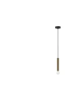Svietidlá Leuchten Direkt 15617-60 - Luster na lanku BRUNA 1xE27/60W/230V mosadz 15617-60