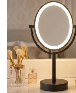 Kúpeľňové zrkadlá Eglo 201599 - Kozmetické zrkadlo s LED podsvietením LED/4W/4xAA IP65 čierna 201599