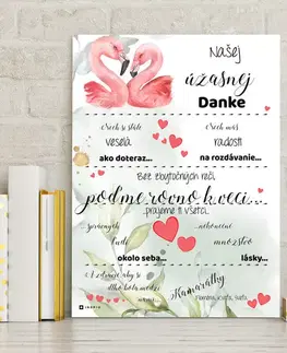 Tabuľky s venovaním (darčeky) Darček pre kamarátku - Personalizované blahoželanie k narodeninám - tabuľka