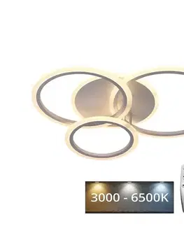 Svietidlá  LED Stmievateľný prisadený luster LED/40W/230V biela + diaľkové ovládanie J3340/W