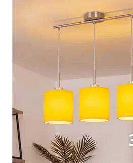 Svietidlá BRILAGI - LED luster na lanku NUBILA 3xE27/60W/230V žltý EG32521+3xBG2452