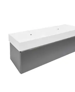 Kúpeľňový nábytok Kúpeľňová skrinka s umývadlom SAT Feel 120x30x46 cm antracit mat SATFEEL120ANTU2 SATFEEL120ANTU2