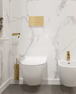 Záchody REA - Závesná WC misa Carter so sedátkom SLIM, rimless, biela REA-C1400