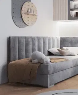 Postele ArtBed Detská posteľ COIMBRA III | sivá 90 x 200 cm Prevedenie: pravé