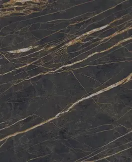 Jedálenské stoly DELIFE Jedálenský stôl Edge 300x100 cm keramika Laminam®Noir Desir hnedá stredová podstava krížová čierna