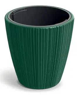 Kvetináče a truhlíky DBOR240-2411U plastový kvetináč 23,9 cm borovicovo zelená