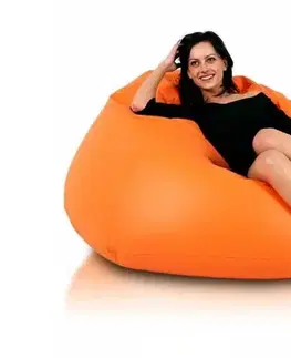 Sedacie vaky a kocky Sedací vak guľa Maxi ekokoža TiaHome - limetková