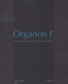 Filozofia Organon F 2011 number 1 - Kolektív autorov