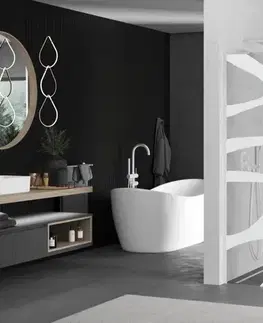 Sprchové dvere MEXEN/S - Kioto L Sprchová zástena WALK-IN 100 x 200, biely vzor, biela 800-100-103-20-97