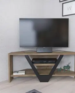 TV stolíky TV stolík Karin - Walnut, Black