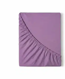 Plachty Kvalitex Saténové prestieradlo s gumou fialová, 100 x 200 cm