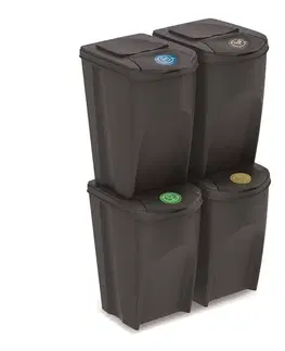 Odpadkové koše NABBI IKWB35S4 odpadkový kôš na triedený odpad (4 ks) 35 l antracit
