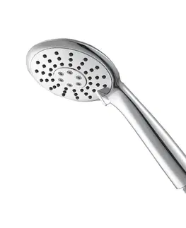 Kúpeľňové batérie MEREO Mereo Sprchový set Sonáta s tyčou, hadicou, ručnou a hlav. guľatou sprchou, slim, nerez CB60101SK