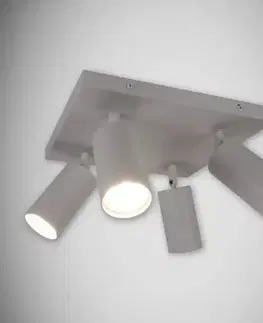 Lampy do obývačky Stropné bodové svietidlo Manam GU10 4D biely 03762 K4