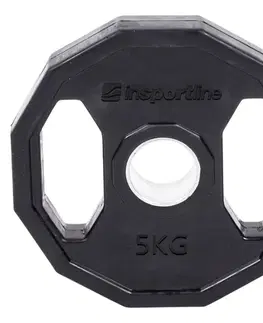 Závažia k činkám Pogumovaný olympijský kotúč inSPORTline Ruberton 5 kg 50 mm