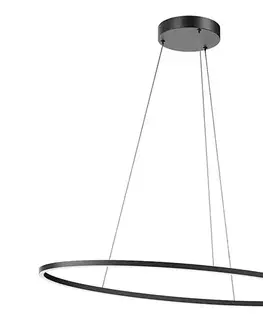 Svietidlá Redo 01-3339 - Stmievateľný LED luster na lanku LEO LED/48W/230V čierna 01-3339