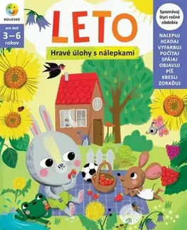 Nalepovačky, vystrihovačky, skladačky Leto - hravé úlohy s nálepkami - Slávka Stankovičová,Zuzana Molnárová