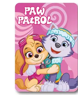 Deky Deka detská flecee Paw Patrol ružová 140x100cm Faro Tiahome