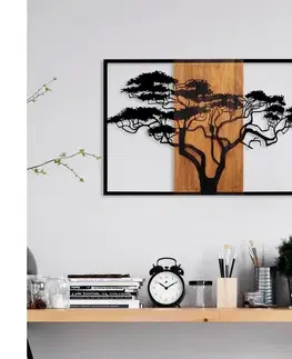 Obrazy  Nástenná dekorácia 90x58 cm strom drevo/kov 891TNL3153