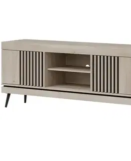 RTV stolíky v podkrovnom štýle TV stolík Mati Mi01 Dub Crem/Čierna