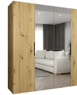 Šatníkové skrine Skriňa Marbella II 200 artisan čierna