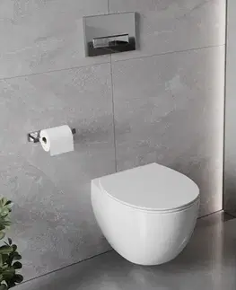 Záchody MEXEN - Egg Závesná WC misa vrátane sedátka s slow-slim, Duroplastu, biela 30245000
