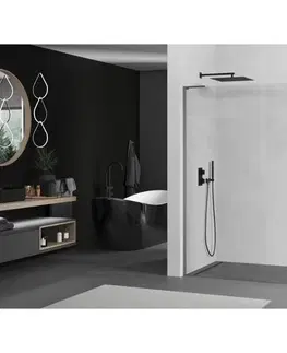 Sprchové dvere MEXEN/S - KiotoL Sprchová zástena WALK-IN 100 x 200, transparent, grafit metal 800-100-103-95-06