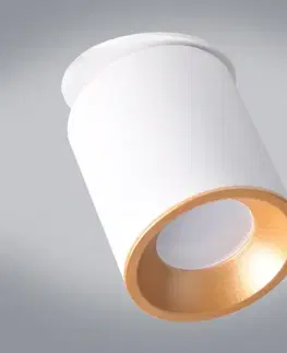 Lampy do obývačky Bodové svietidlo Haron 314215 bielo-zlaté GU10 LW1