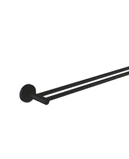 Svietidlá GROHE 412032430 - Dvojramenný držiak na uteráky START 654 mm čierny 412032430