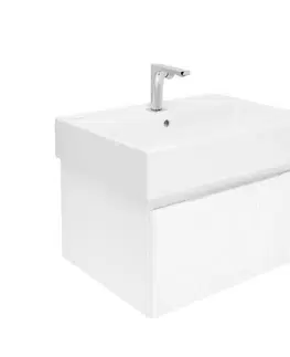 Kúpeľňový nábytok Kúpeľňová skrinka s batériou a umývadlom SAT Evolution 1 58x30x44,8 cm biela mat SATEVO60WMU2BA SATEVO60WMU2BA