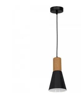Svietidlá  Luster na lanku EDMON 1xE27/60W/230V čierna 1986