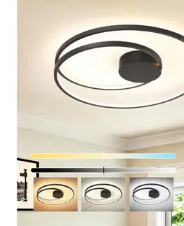 Svietidlá BRILAGI- LED stmievateľné stropné svietidlo TWISTER LED/75W/230V pr. 70 cm čierna +DO BRI490