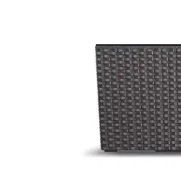 Záhradné kvetináče ProsperPlast Kvetináč RATO CASE s vkladom | umbra 39,5 cm
